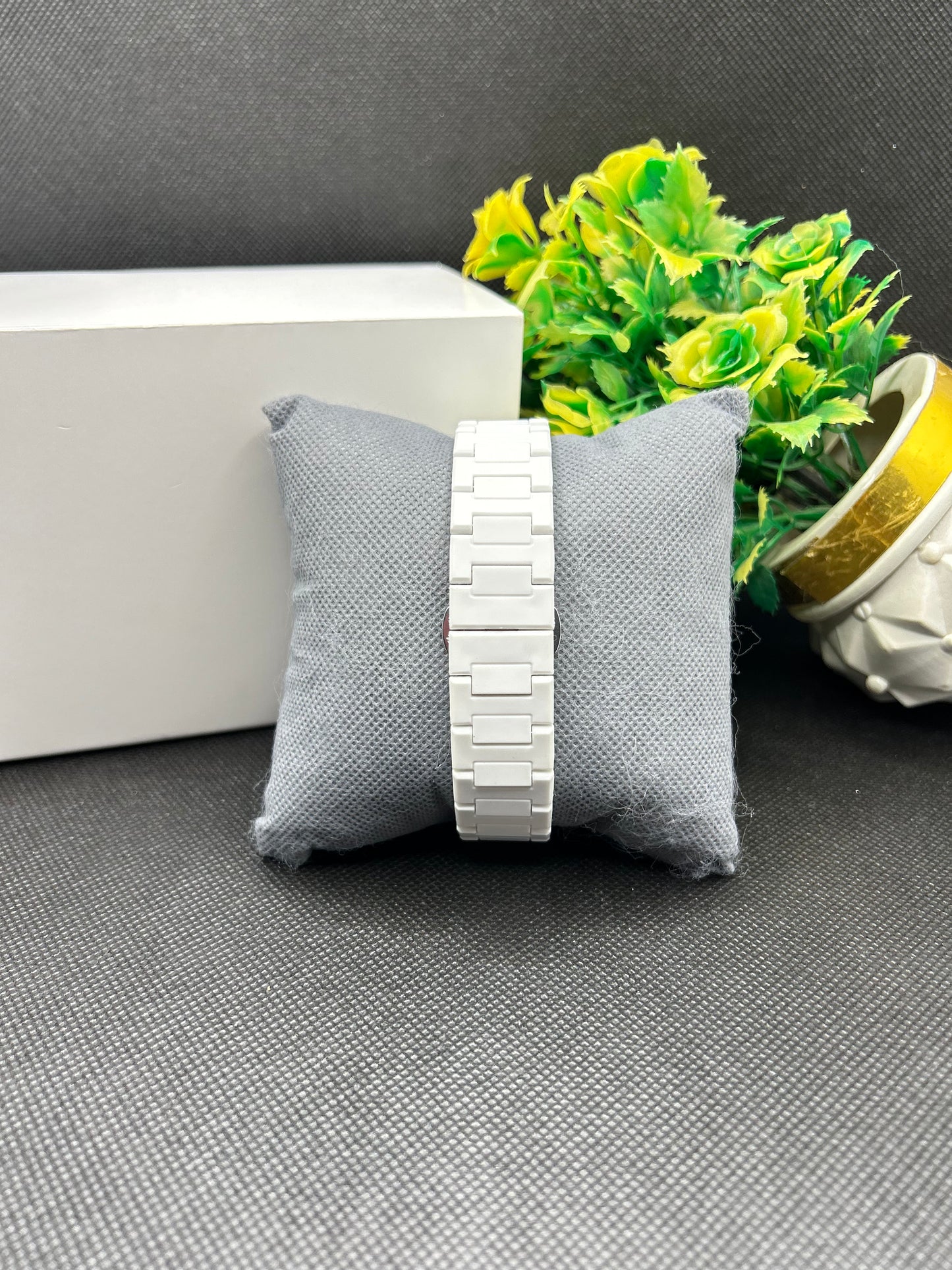 Aura Wrist Watch – Black, Blue & White Marble Dial