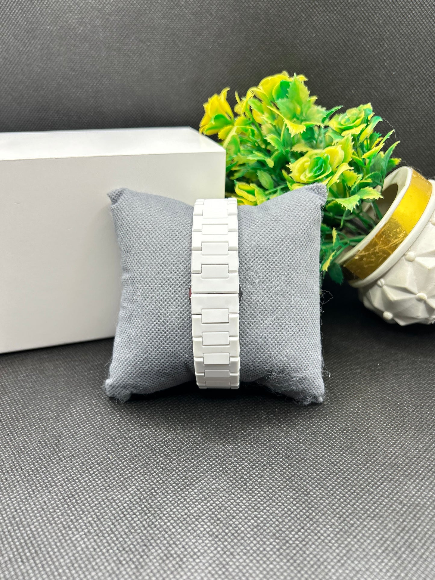 Aura Wrist Watch – Black, Blue & White Marble Dial